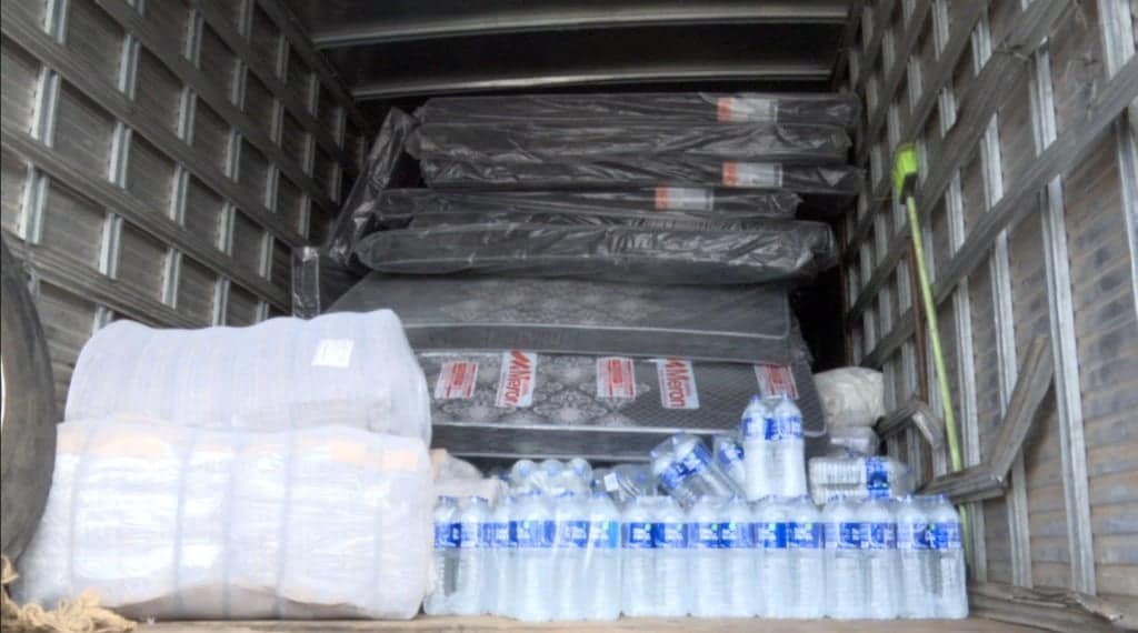 ajuda humanitária enviada para os afetados pela cheia do Rio Subaé em Santo Amaro