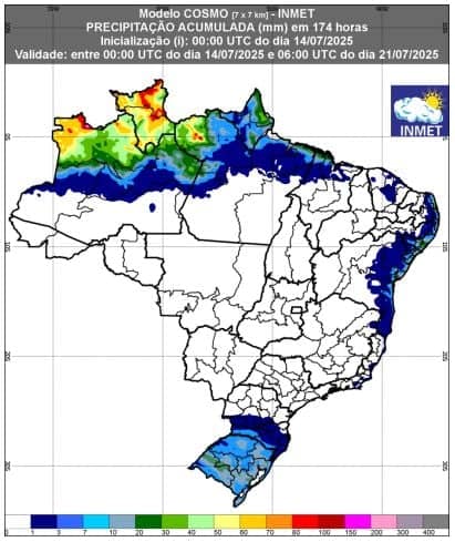 mapa de chuva - 14 a 21 de julho 25