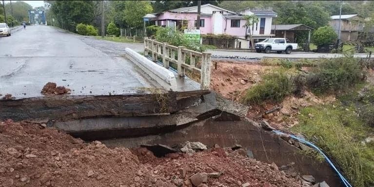 Estragos pelas chuvas em Jaguari (RS)