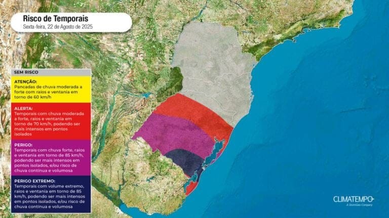 tempestades e chance de tornado RS