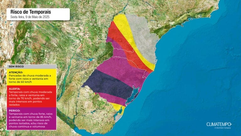 risco de temporais - alerta de perigo
