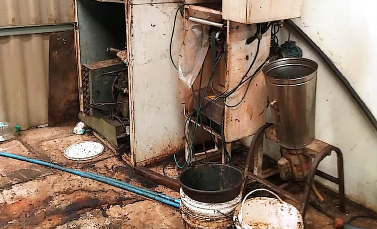 Segundo os fiscais do Mapa, equipamentos estavam em condições sanitárias inadequadas Foto: divulgação / Mapa